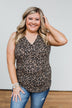 Just Passing Through Leopard Tank Top- Black & Brown