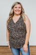 Just Passing Through Leopard Tank Top- Black & Brown
