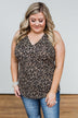 Just Passing Through Leopard Tank Top- Black & Brown