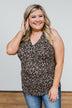 Just Passing Through Leopard Tank Top- Black & Brown