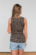 Just Passing Through Leopard Tank Top- Black & Brown
