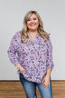 Calling Out To You Printed Blouse- Purple