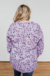 Calling Out To You Printed Blouse- Purple
