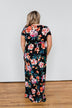 Alright By Me Floral Maxi Dress- Black