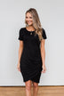 Ready For This Cinched Dress- Black