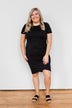 Ready For This Cinched Dress- Black