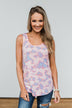 Let Your Smile Shine Tie Dye Tank Top- Pink