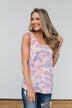 Let Your Smile Shine Tie Dye Tank Top- Pink