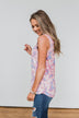 Let Your Smile Shine Tie Dye Tank Top- Pink