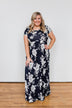 Begin With You Floral Maxi Dress- Navy