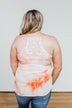 Sparks Fly Tie Dye Tank Top- Orange & Ivory