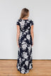 Begin With You Floral Maxi Dress- Navy