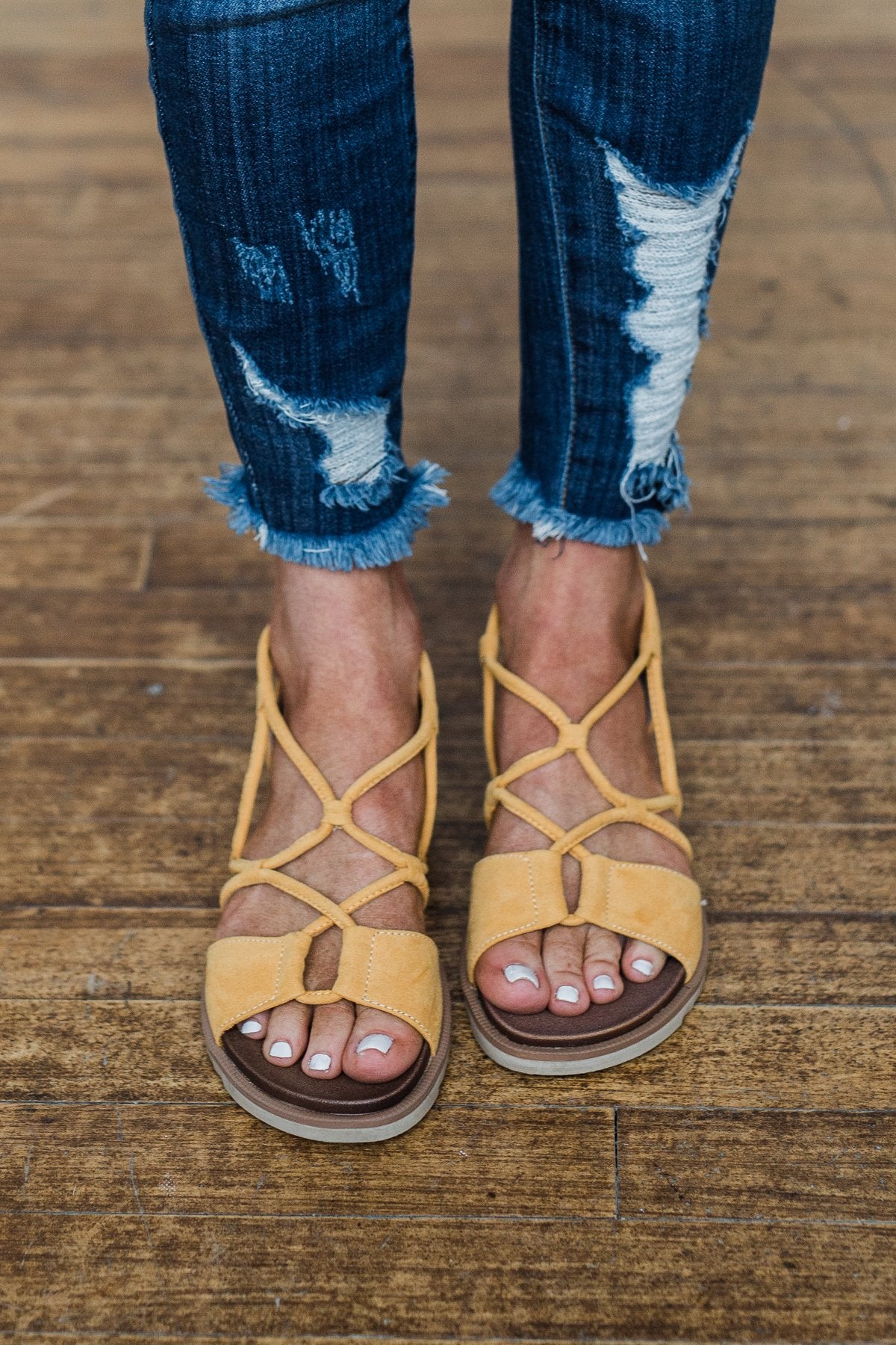 Very G Destiny Sandals Yellow The Pulse Boutique