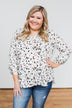 Calling Out To You Printed Blouse- Ivory