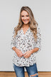 Calling Out To You Printed Blouse- Ivory