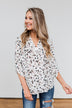 Calling Out To You Printed Blouse- Ivory