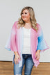 Memories Of Us Colorful Kimono- Blue & Pink
