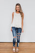 Beautiful Beginnings Leopard Tank Top- Cream