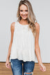 Beautiful Beginnings Leopard Tank Top- Cream