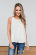 Beautiful Beginnings Leopard Tank Top- Cream
