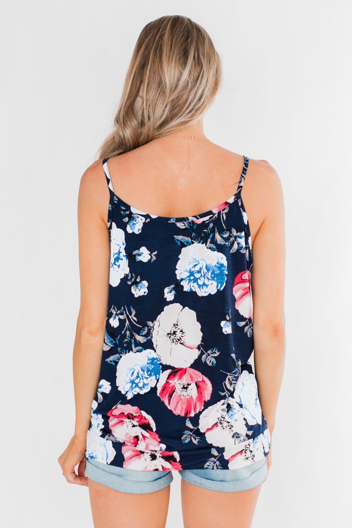 Floral Watercolor Delight -  Pink, Ivory, & Navy