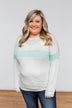 Including You & Me Long Sleeve Top- Mint