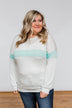 Including You & Me Long Sleeve Top- Mint
