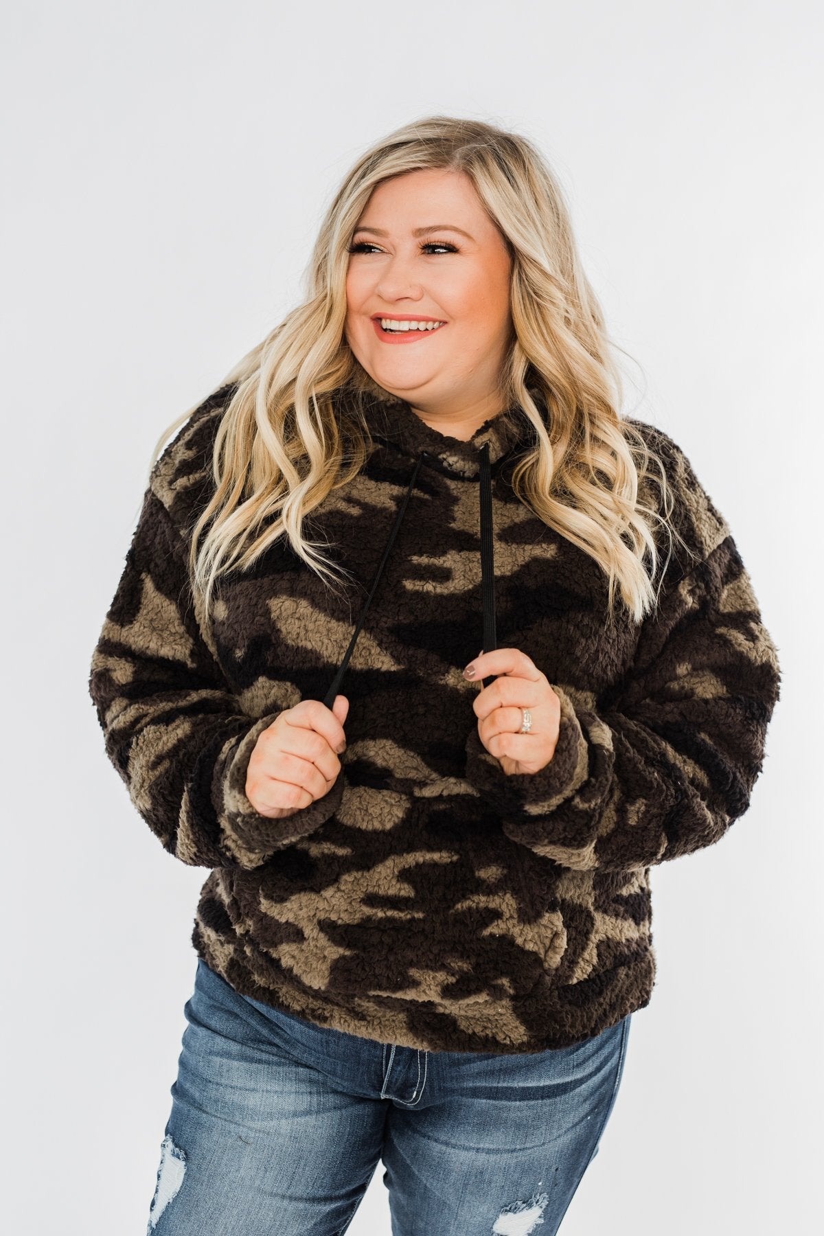 Sherpa Hoodie- Camo