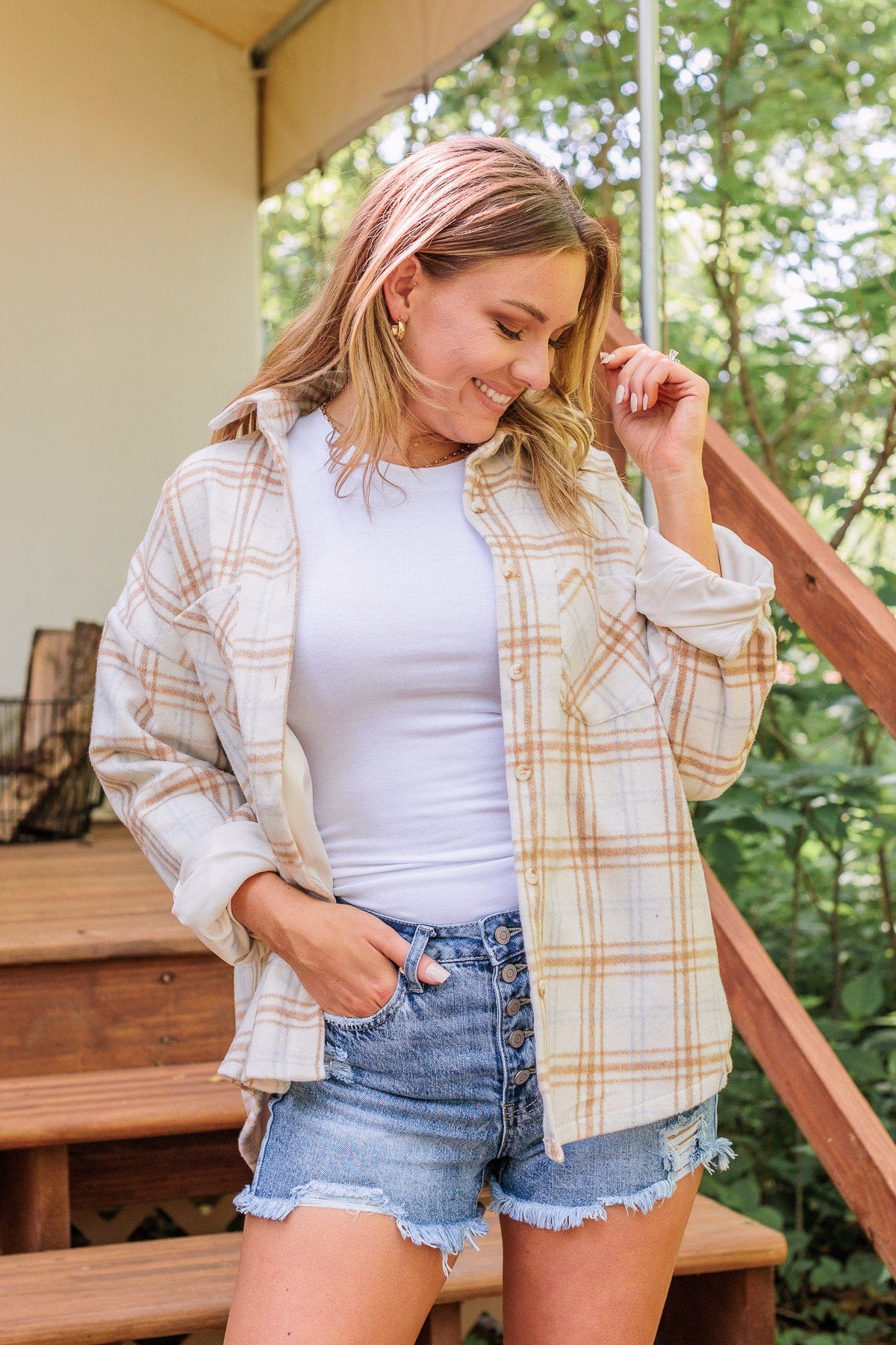 Flannel Jacket Princess Polly Checkered Jacket Happiest Of All