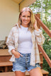 Happiest Of All Plaid Jacket- Cream & Taupe
