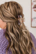 Looking At You Rectangle Claw Hair Clip- Pink Acetate