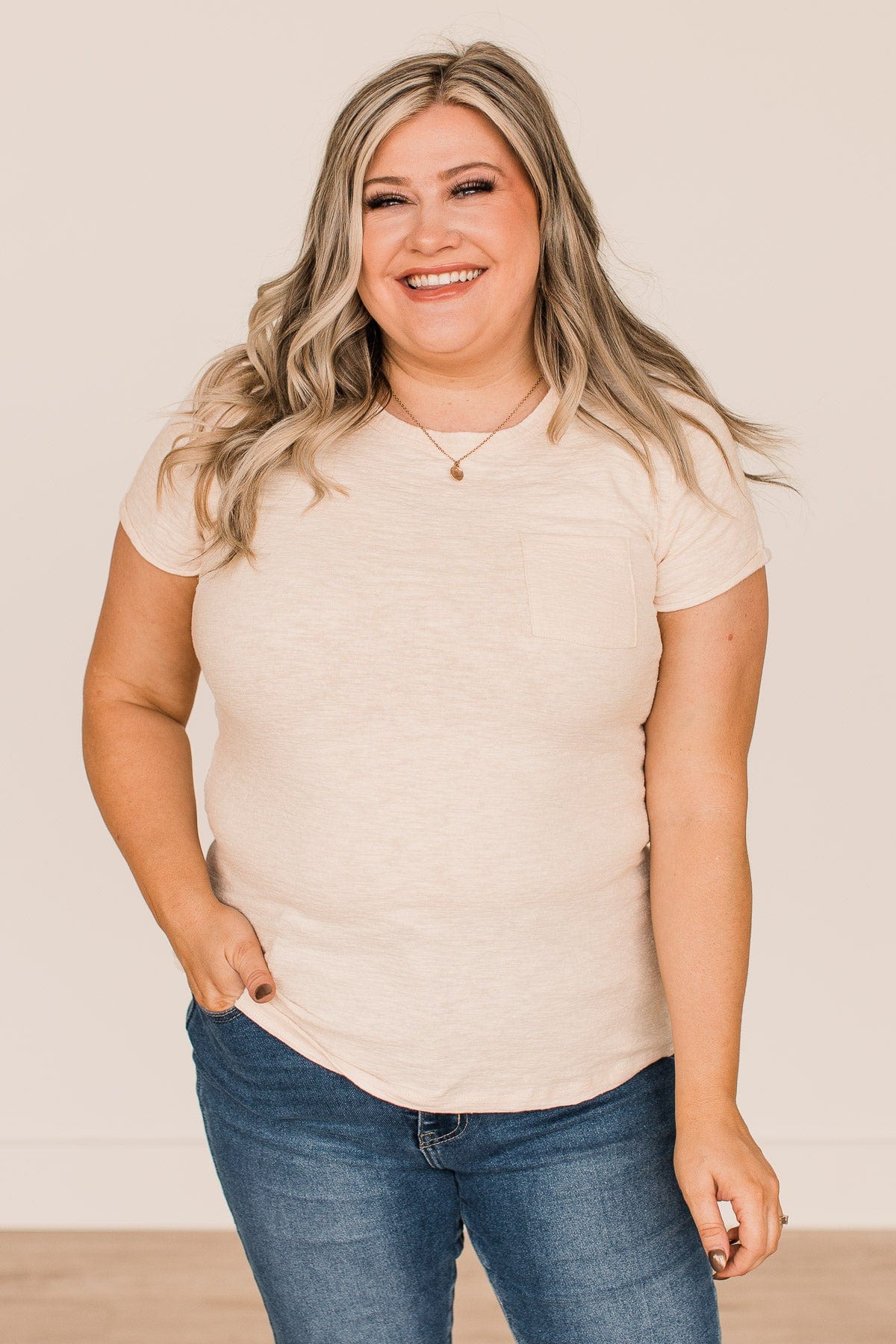 Speak For Yourself Short Sleeve Top- Cream