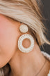 Simply Irresistible Raffia Earrings- Cream