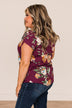 As You Can See Floral Top- Plum