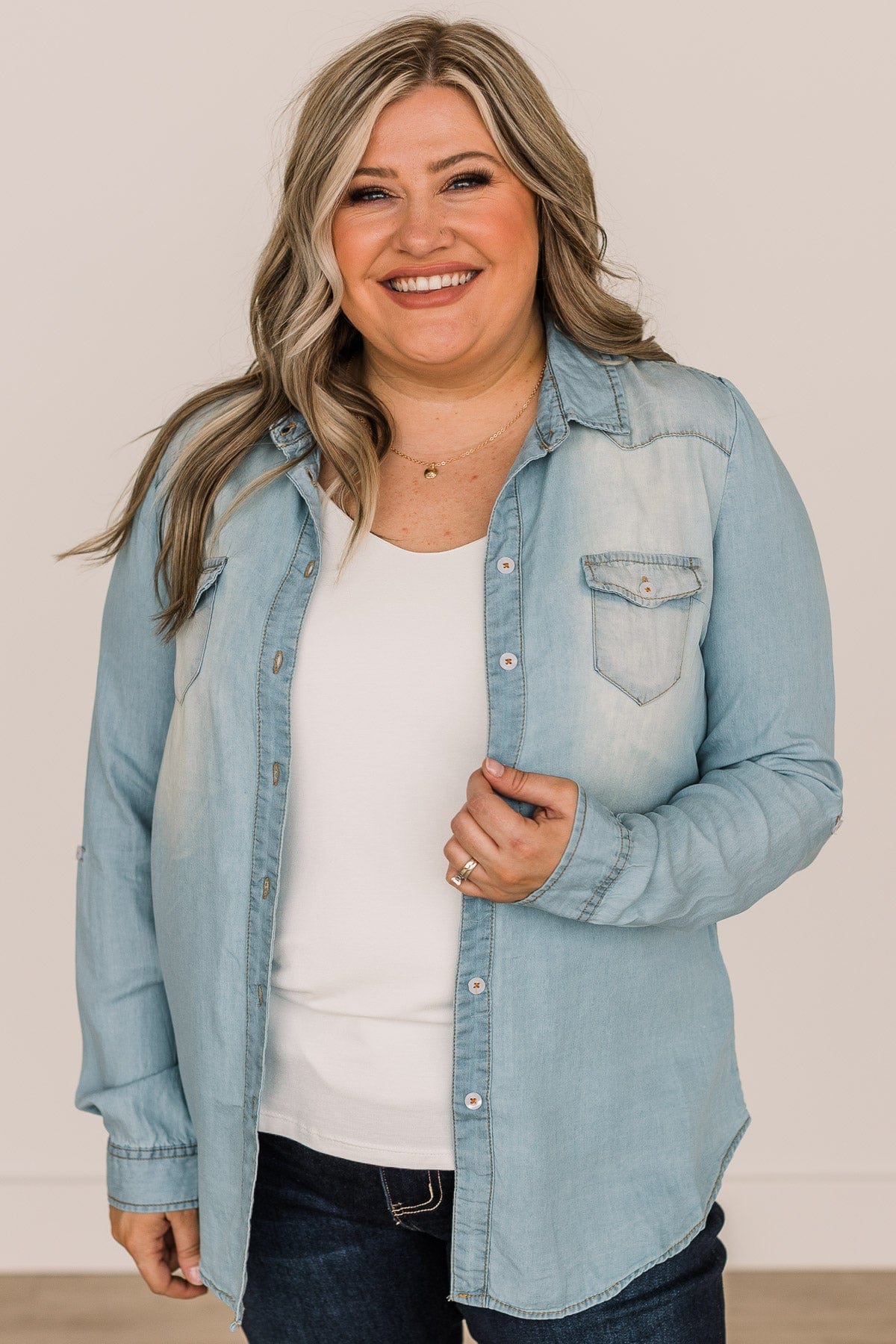 Camisa jeans feminina posthaus cheap