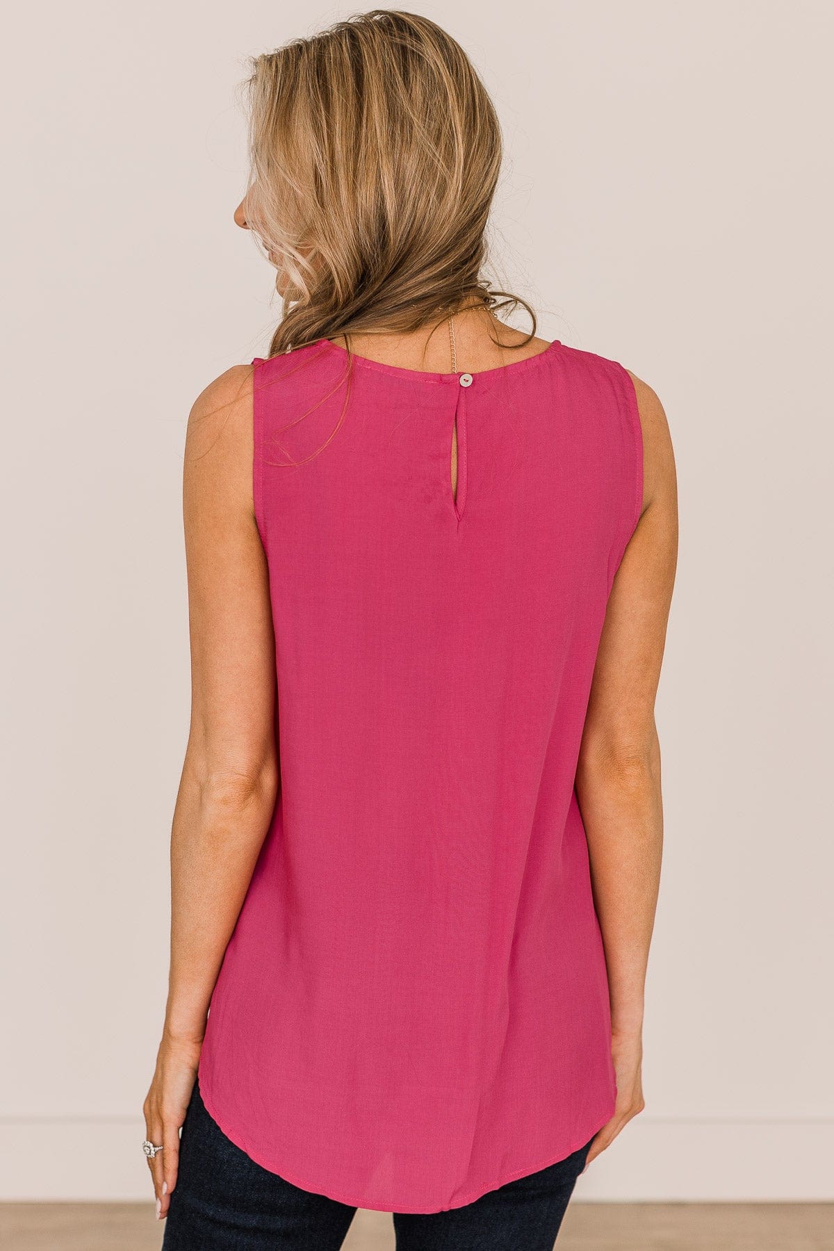 New Beginnings Tank Top- Hot Pink