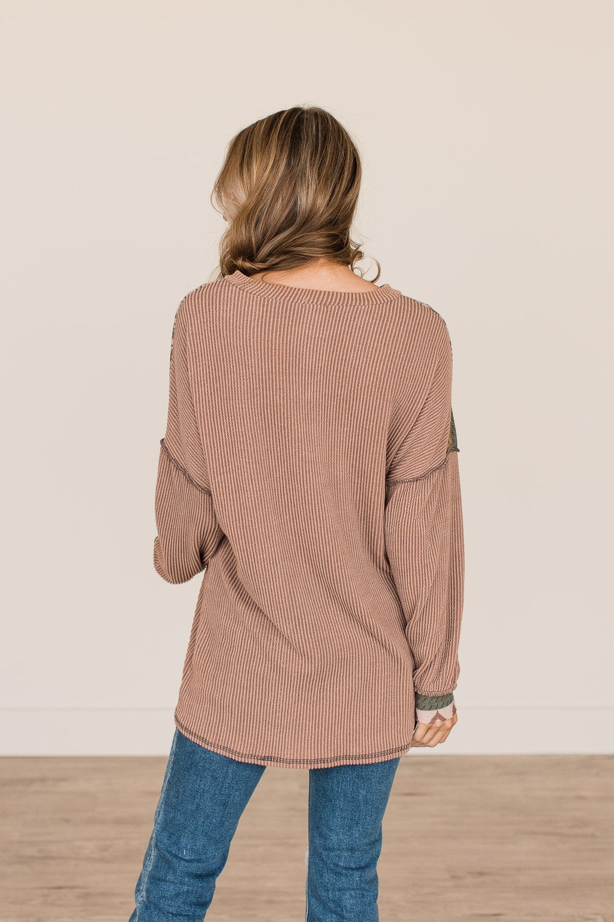 Thinking Out Loud Knit Top- Camel