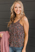 Lost In The Flowers Tank Top- Black & Pink