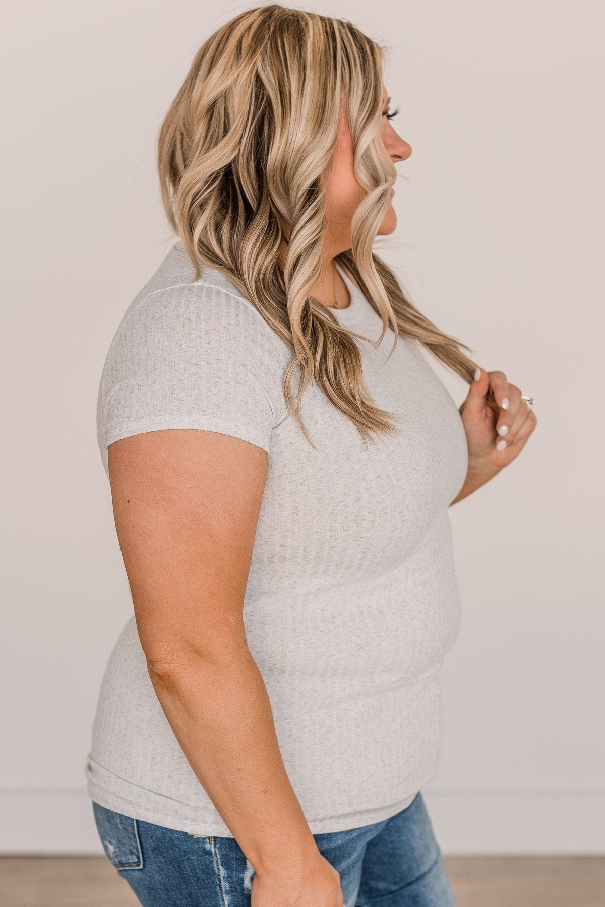 Lean Into Me Short Sleeve Top- Ivory
