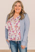 Comfortable With Myself Knit Cardigan- Periwinkle