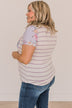 Shaking Things Up Striped Knit Top- Ivory & Lavender