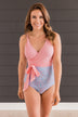 Beach Party One-Piece Swimsuit- Pink & Pastel Leopard