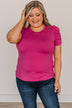 True Passion Puff Sleeve Top- Fuchsia