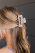 Keep It Lovely Rectangle Hair Clip- Light Purple & Ivory