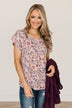As You Can See Floral Top- Light Pink & Lavender