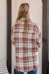 Amazed By Autumn Frayed Plaid Top- Ivory & Red