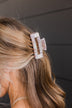 Keep It Lovely Rectangle Hair Clip- Light Purple & Ivory
