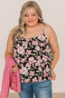 All In Good Time Floral Tank Top- Black