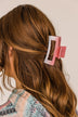 Going Places Rectangle Claw Hair Clip- Pink Ombre