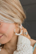 Found True Love Teardrop Dangle Earrings- Ivory